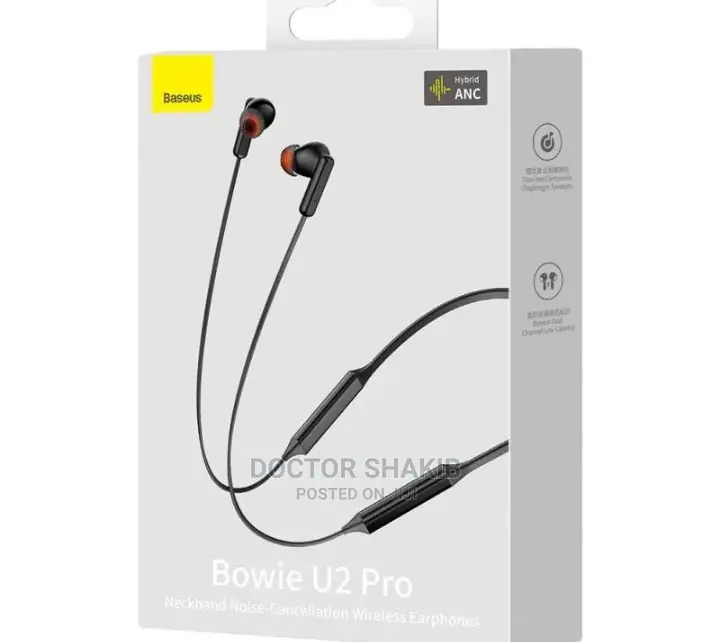 Baseus Bowie U2 Pro TWS Earphones, ANC (Black)