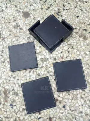 7pc Leather Cup Cover/Seater /Coaster