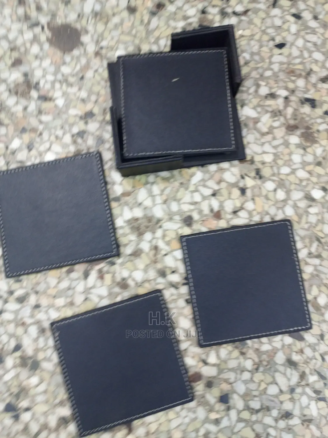 7pc Leather Cup Cover/Seater /Coaster