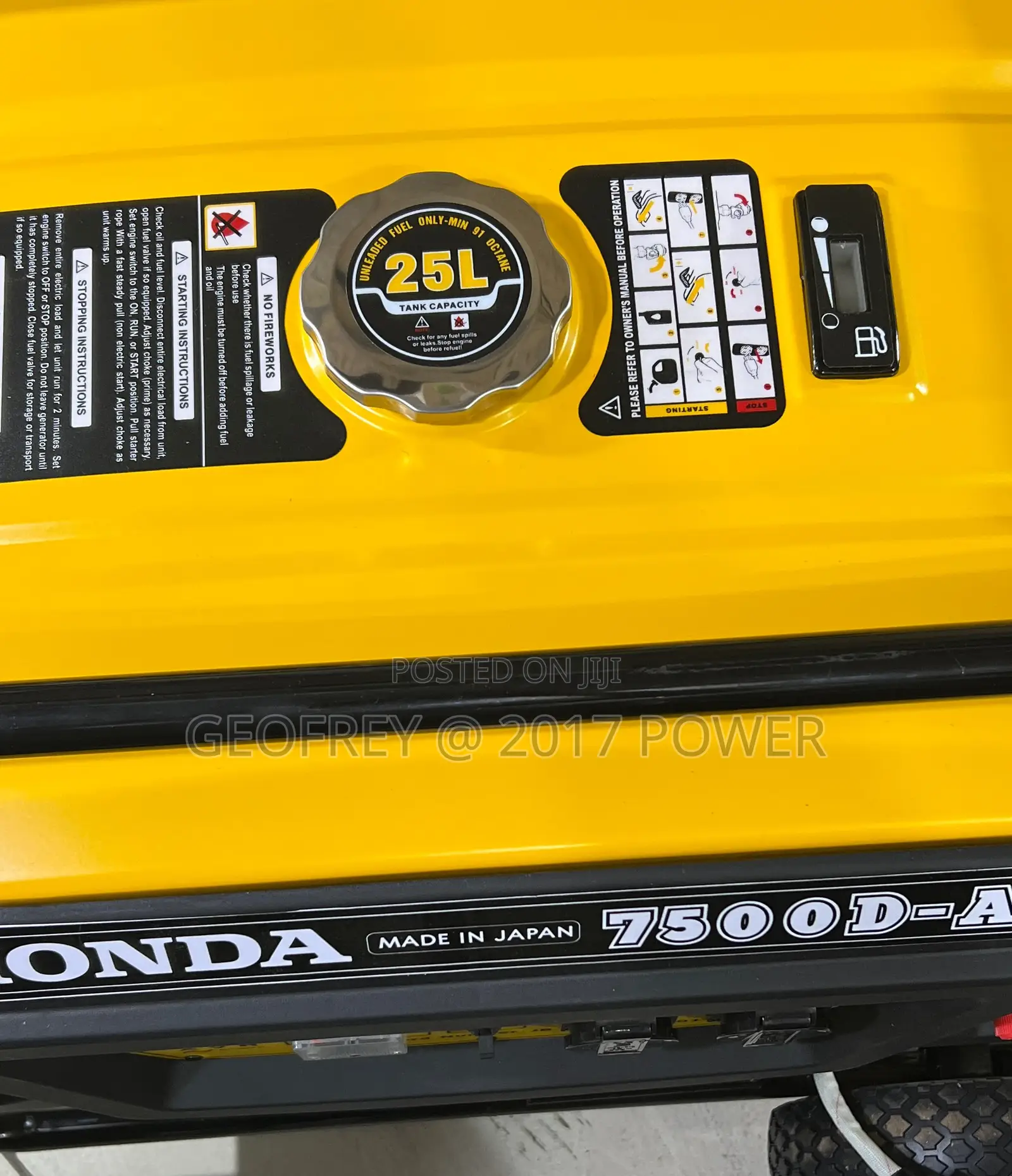 Honda Petrol Generator 6.5kva Japan Made