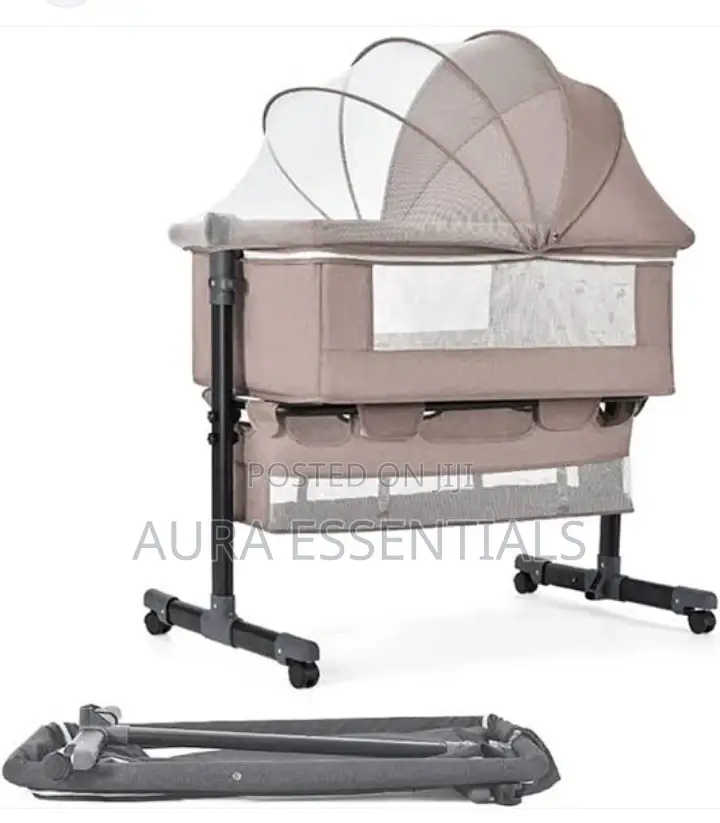 Baby Bassinet Crib 3 in 1 Baby Folding Bedside