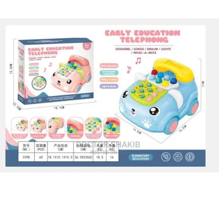 Over 3 Years Old Kids Cartoon Car Phone Sound Light