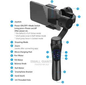 3-Axis Gimbal for Smartphones and Action Cameras