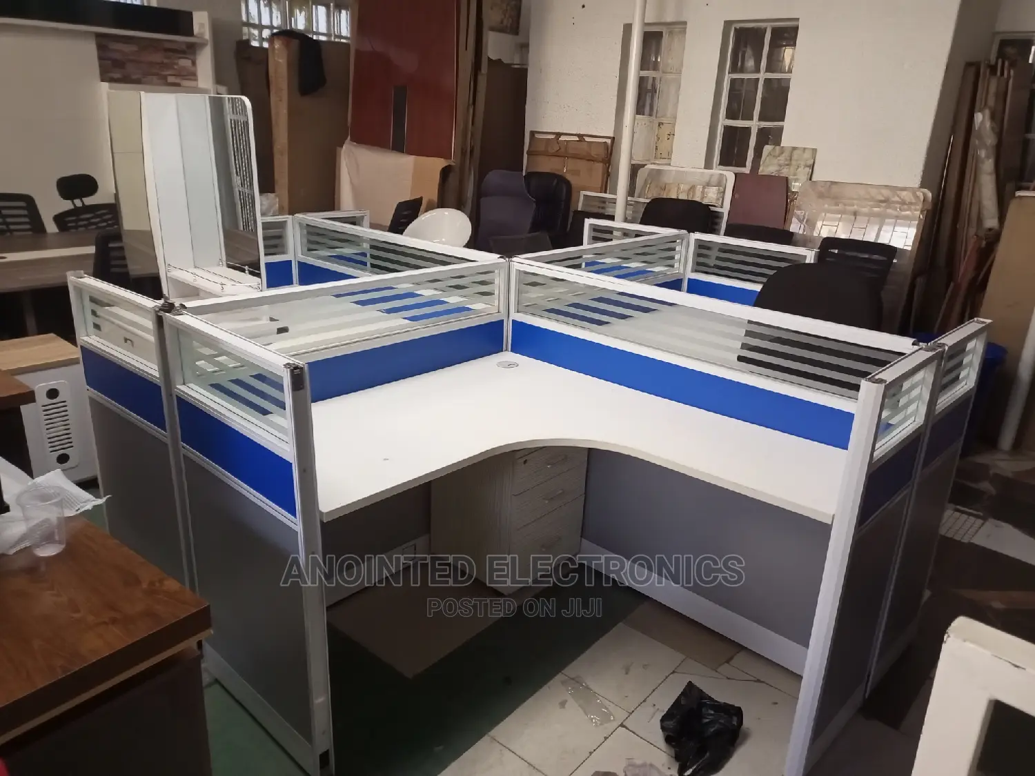 Office Desk With a Four Unit, Person