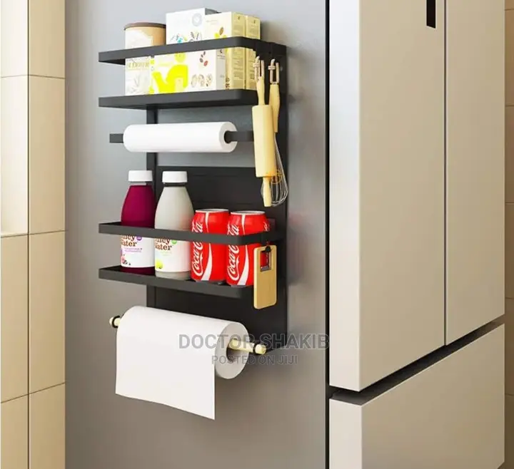 Metallic Magnetic Fridge Storage Rack