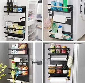 Metallic Magnetic Fridge Storage Rack