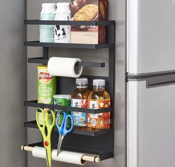 Metallic Magnetic Fridge Storage Rack