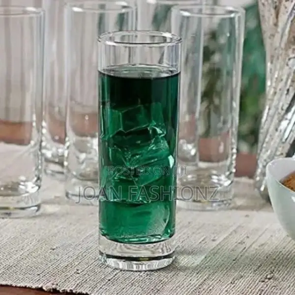 6 Pieces of Long Plain Juice/Water Glasses