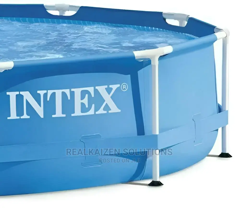 INTEX Round Metal Frame Pool Set With Filter Pump 3.7m