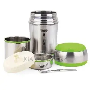 3L Steel Food Flask Lunch Box Storage Container-Silver