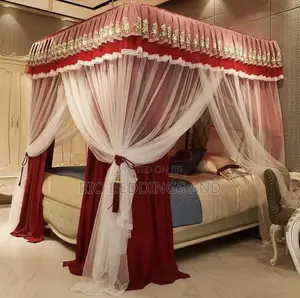 Four Stand Mosquito Net With Curtains