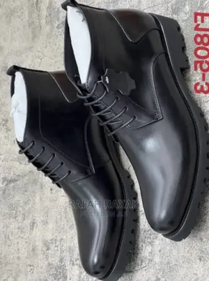 Original Black Franco Banetti Leather Ankle Boots
