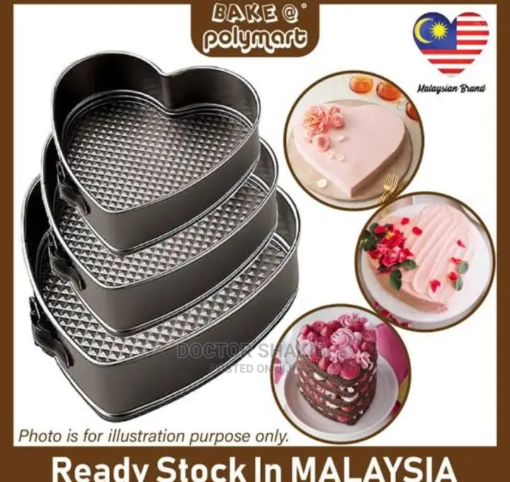 3pcs Heart Shape Baking Pan Molds