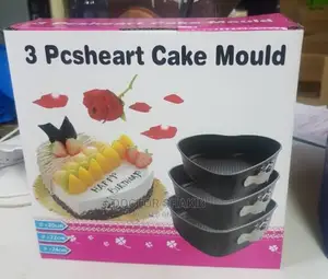 3pcs Heart Shape Baking Pan Molds