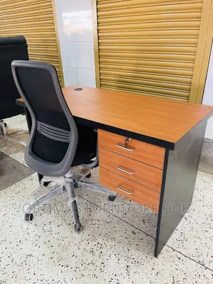 Desk and Gray Chair