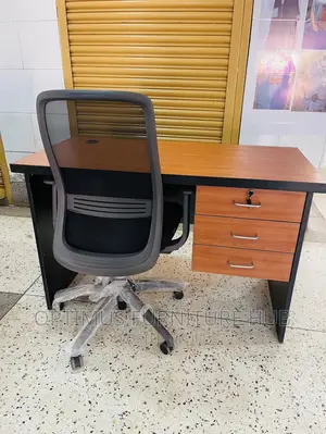 Desk and Gray Chair