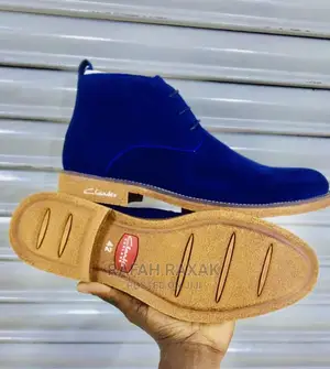 Photo - Original Clarks Blue Lace Up Suede Ankle Boots