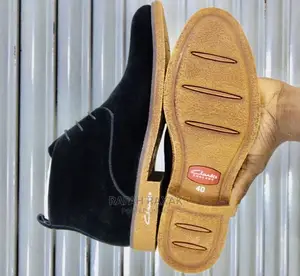 Original Black Suede Clarks Lace Up Ankle Boots