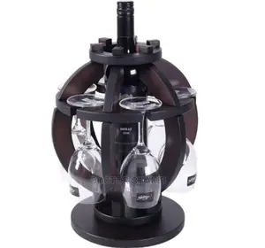 Solid Wood Luxury Wine Rack and Glass Holder