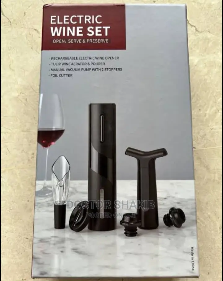 Electric Wine Bottle, Beer, Foil Cutter Wine Opener Set
