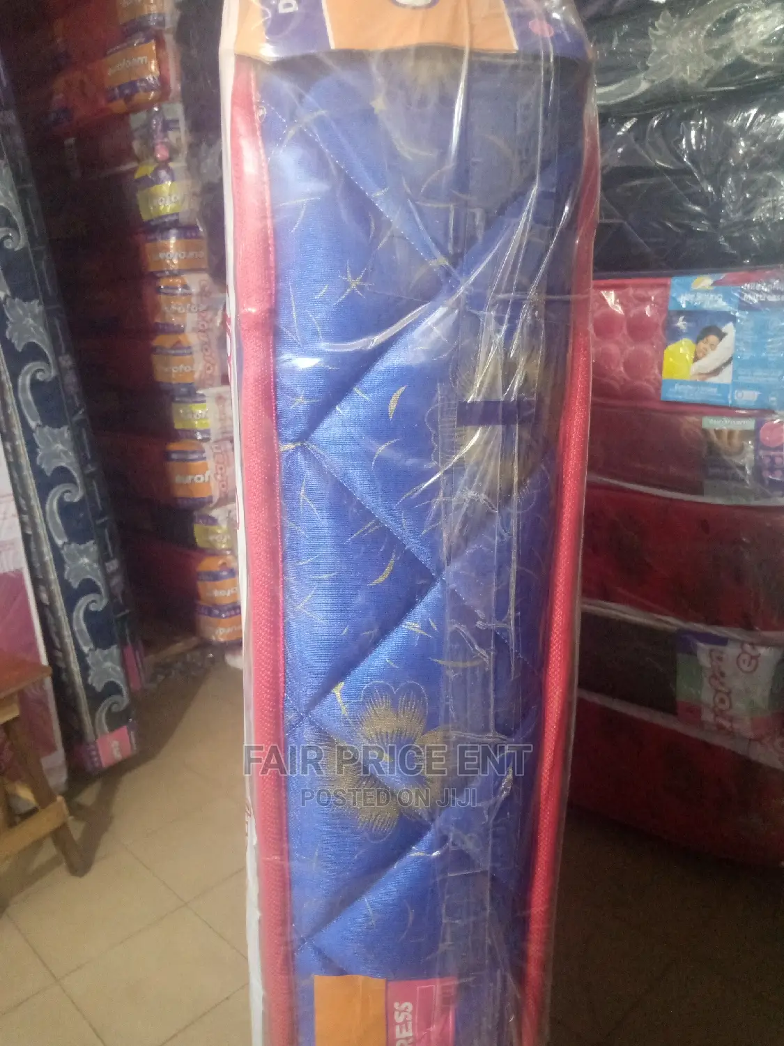 Eurofoam Mattress Sealed Quilted Density.6x5x8inches.( Blue)