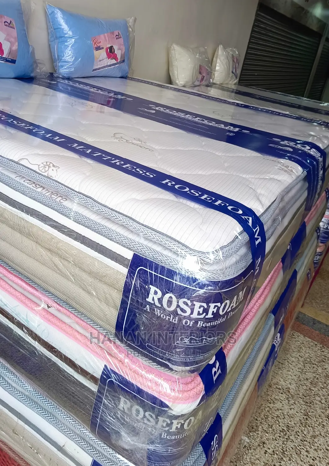 5*6 Double Layers Spring Mattress-White