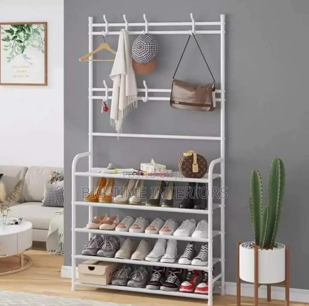 White Multifunctional Shoe Rack/ Organizer