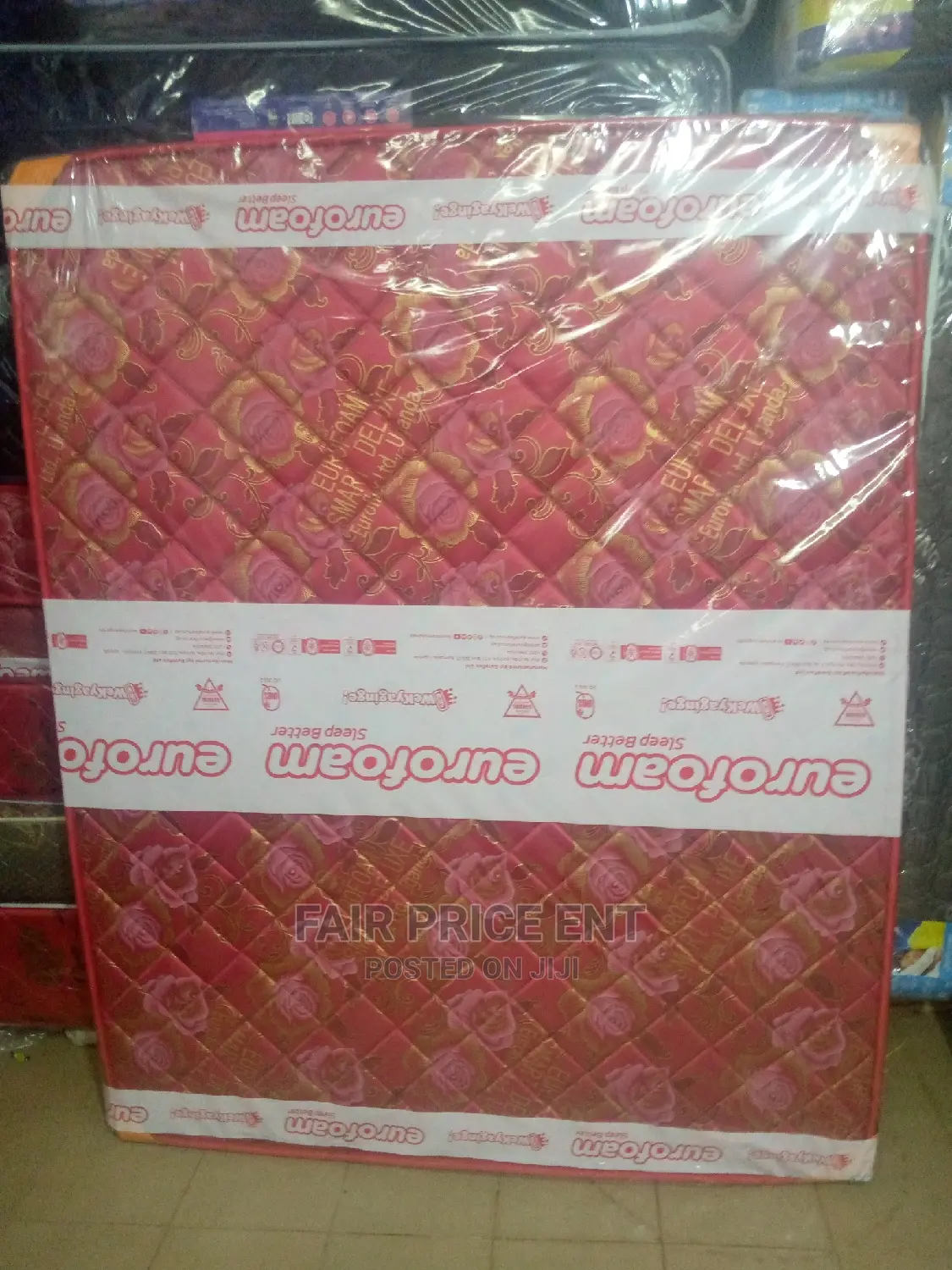 Eurofoam Quilted Density Mattress. 4x6x8inches.( Red)