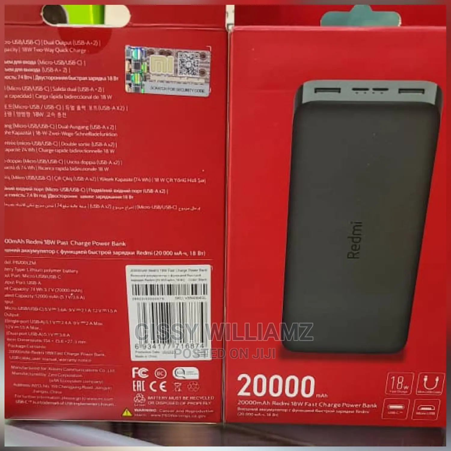 Redmi Power Bank/Original Power Bank/20000mah Power Bank