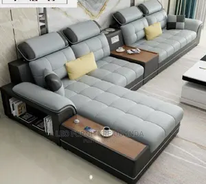 Photo - 3,3,1,1,Sofa Set Cream and Grey