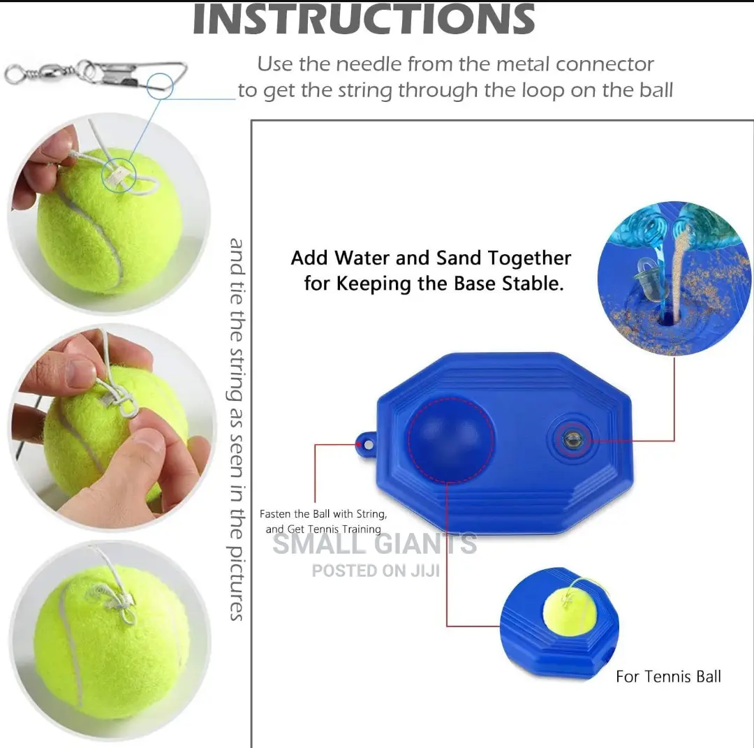 Tennis Trainer Ball, Base Plate Elastic Cord Training Set