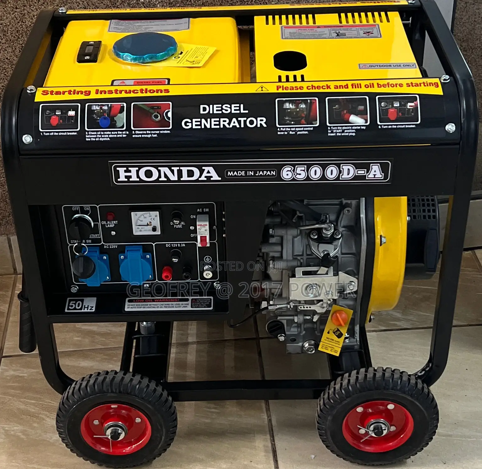 Honda 5kva Diesel Generator Copper 100%, Key Start
