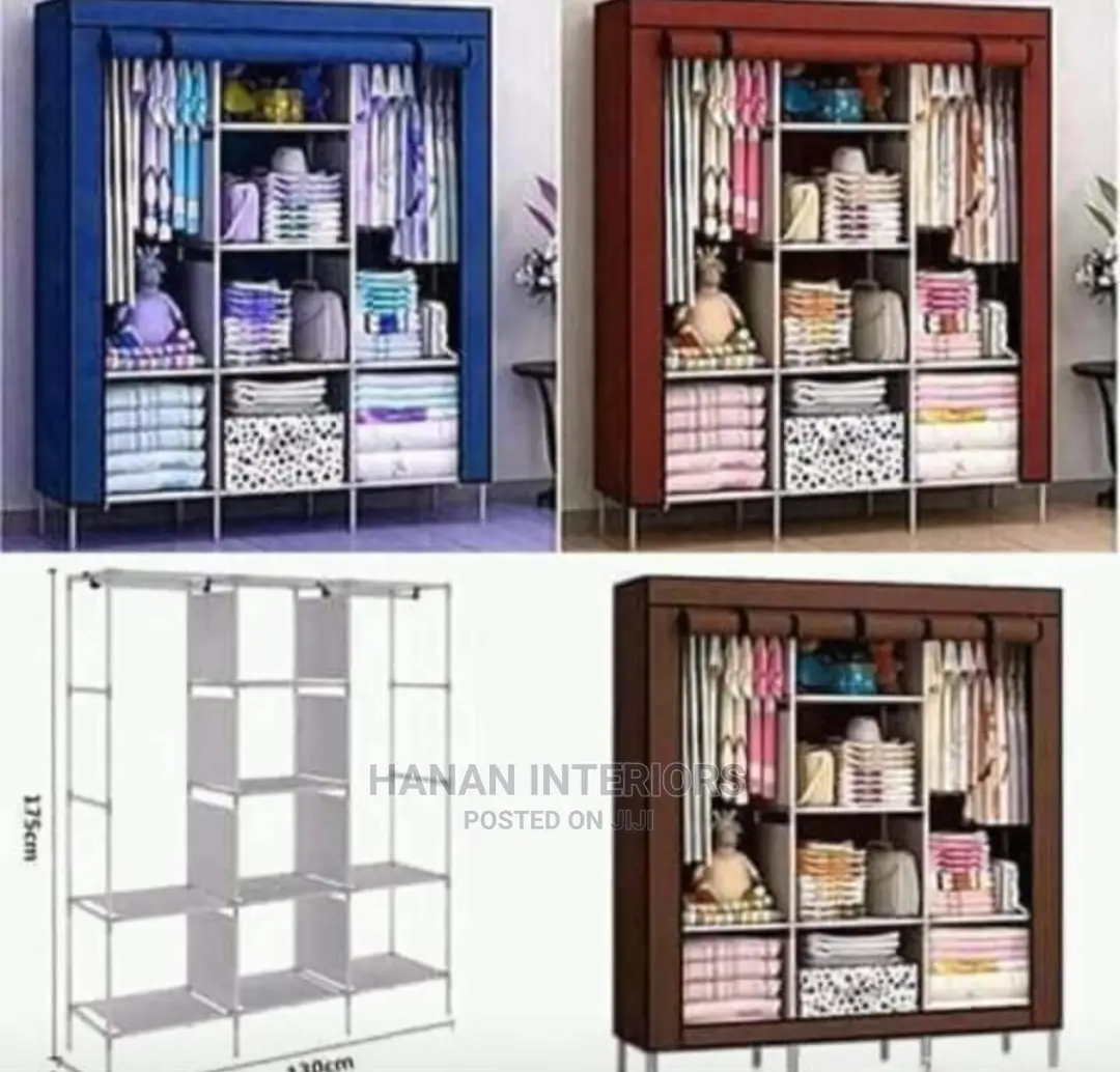 3 Column Wooden Wardrobe