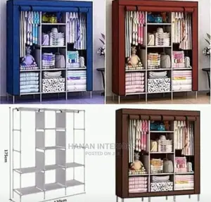 3 Column Wooden Wardrobe