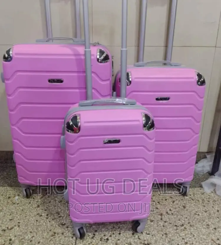 4-Wheeler Spinner Plastic Travel Suitcase Bag - Pink
