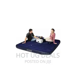 Intex 5x6 Double Air Bed Inflatable Camping Mattress - Dark