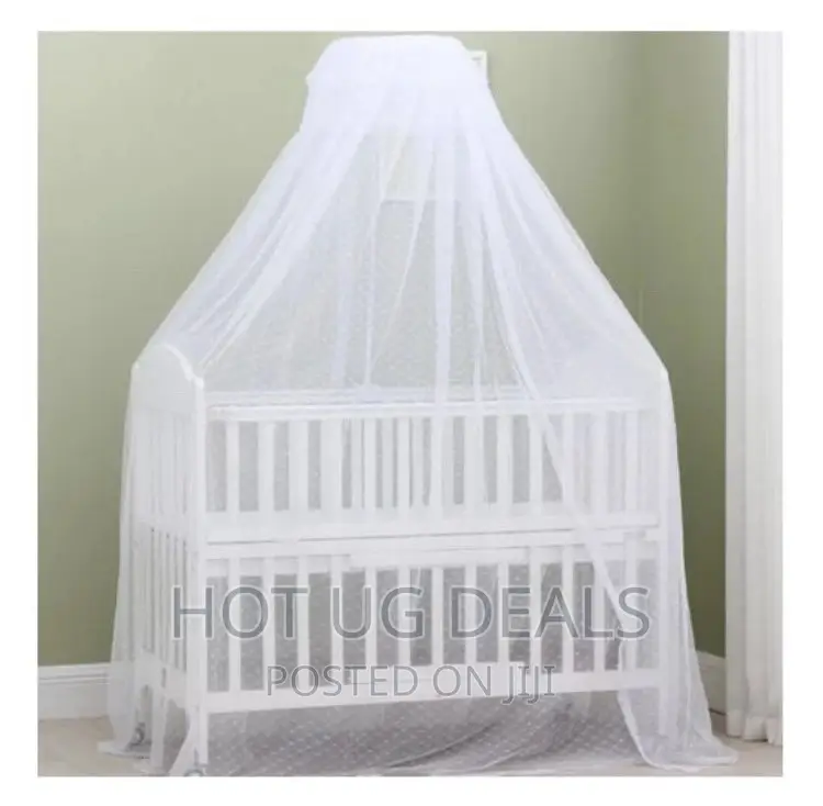 Baby Cot Mosquito Net With Stand - White
