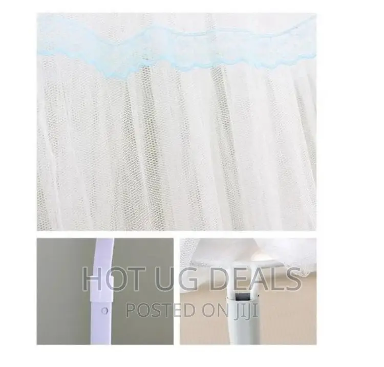 Baby Cot Mosquito Net With Stand - White