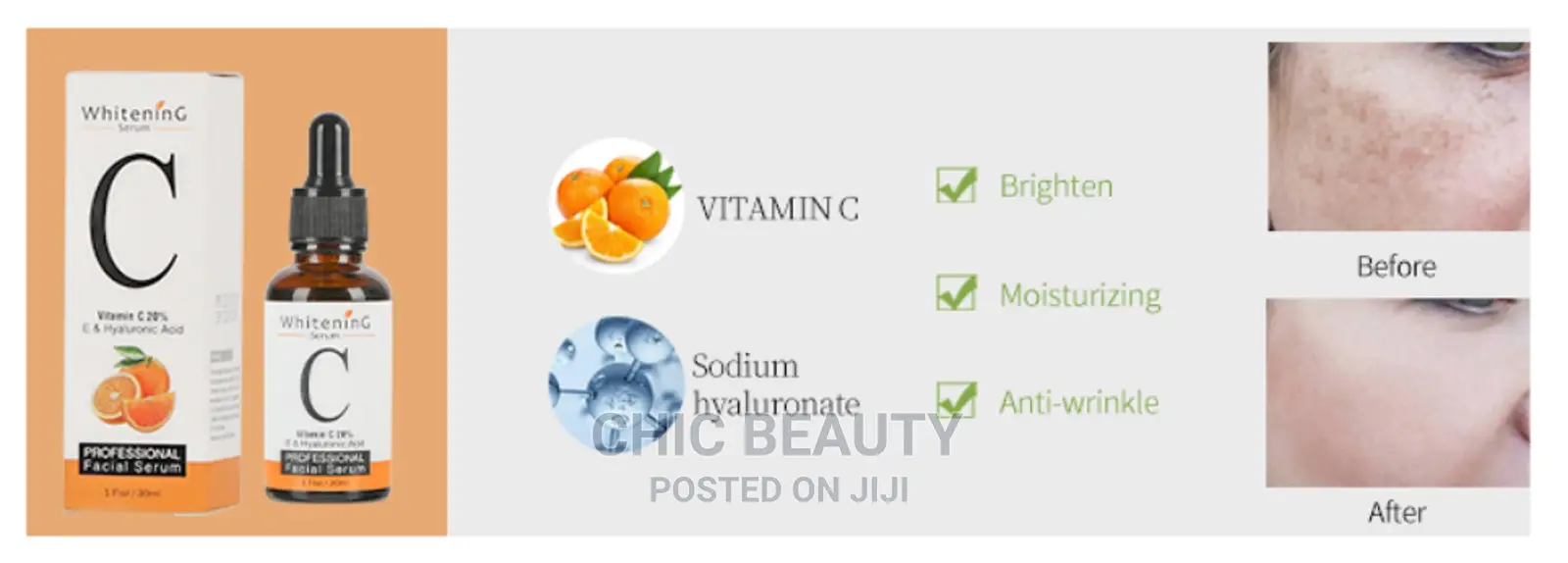 Vitamin C Hyaluronic Acid Whitening Face Serum