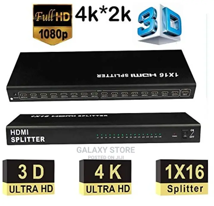 1x16 16port Hdmi Splitter Video Hd HDTV 4kx2k Full Hd