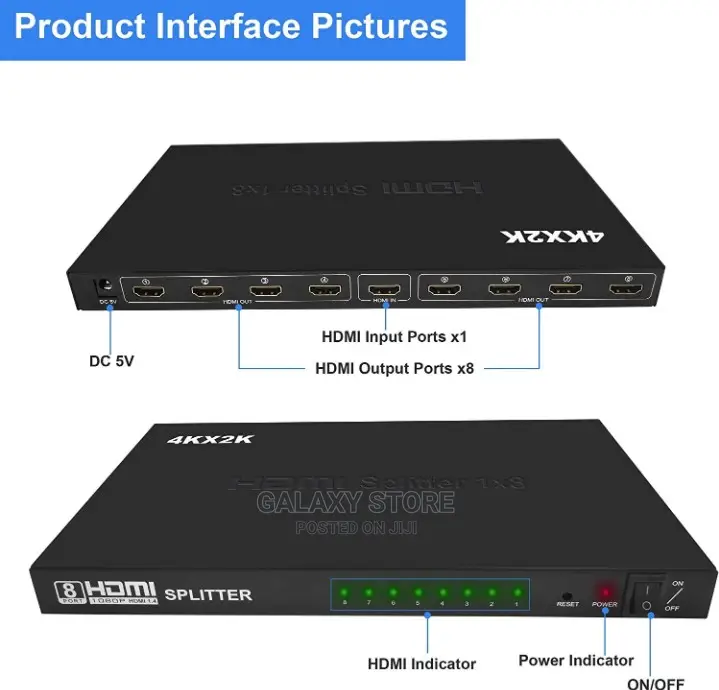 1x16 16port Hdmi Splitter Video Hd HDTV 4kx2k Full Hd