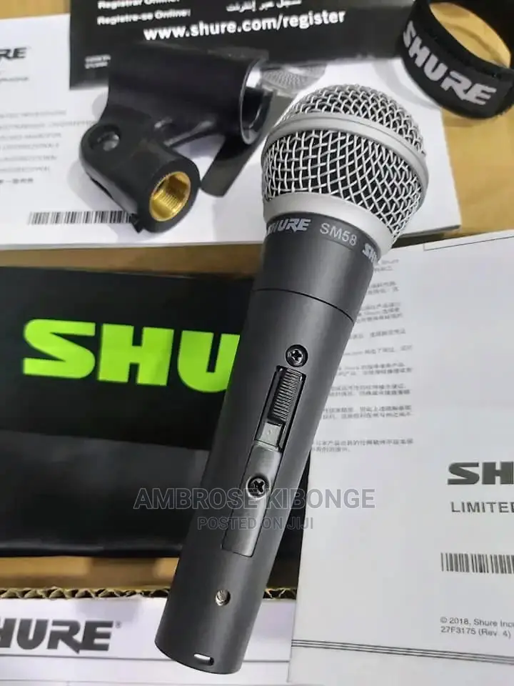 Hand-Held SHURE SM58 Professional Dynamic Microphone - Black