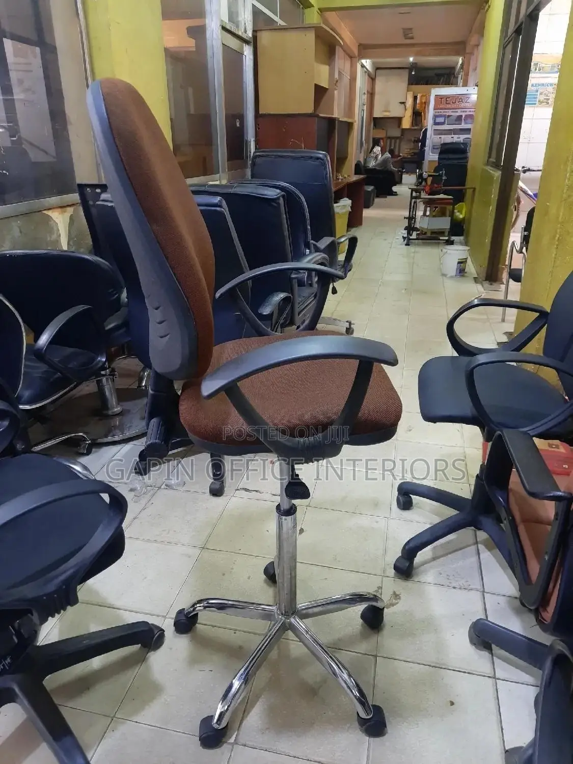 Brown Counter Chair