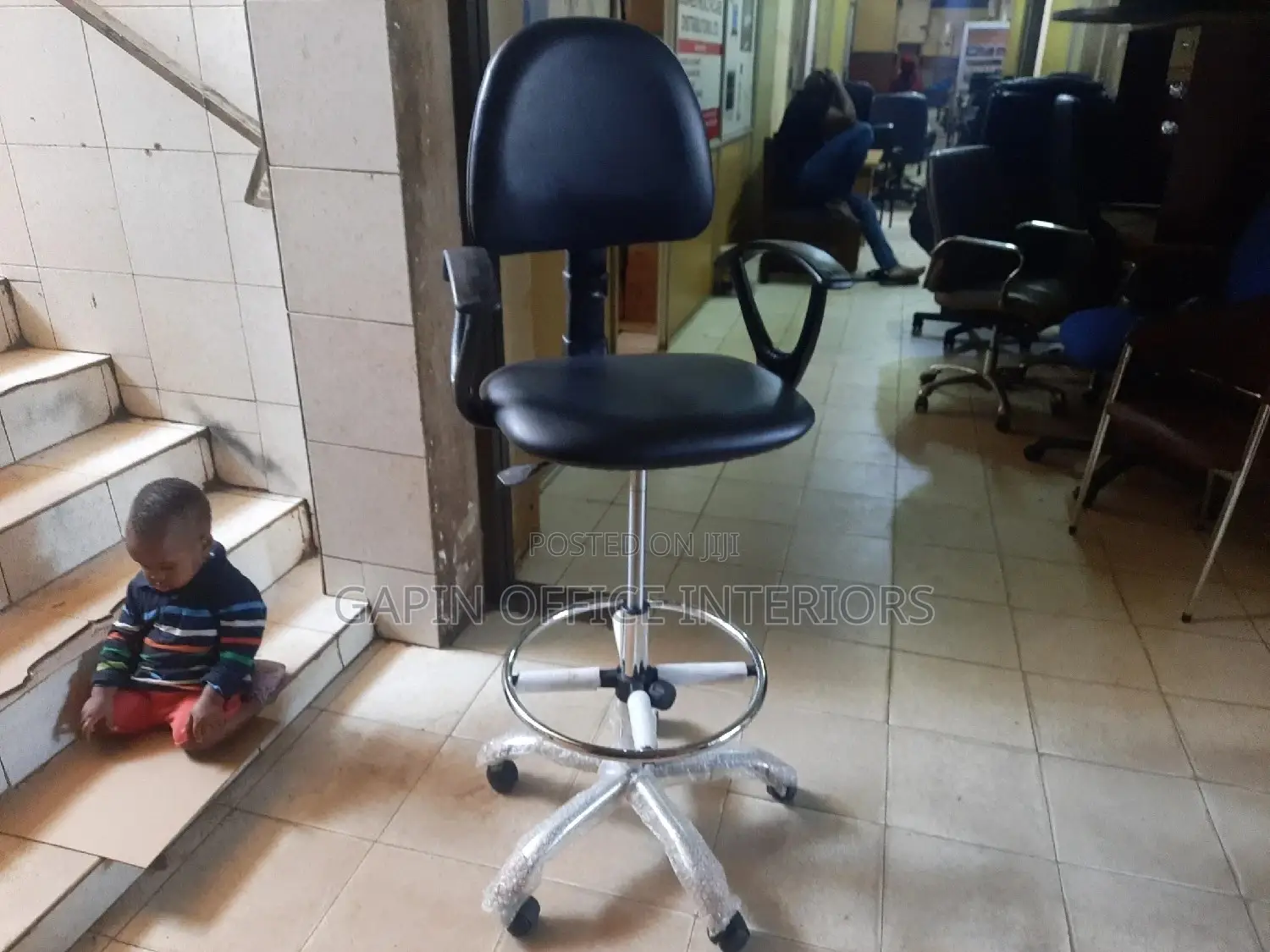 Black Counter Chair, Brand New
