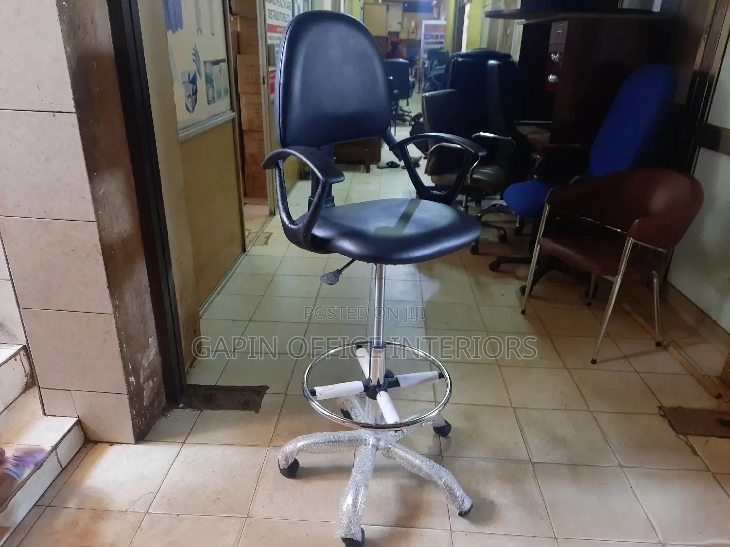 Black Counter Chair, Brand New