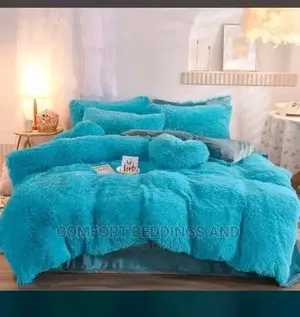 Fluffy Duvet / Bedcover Light Blue