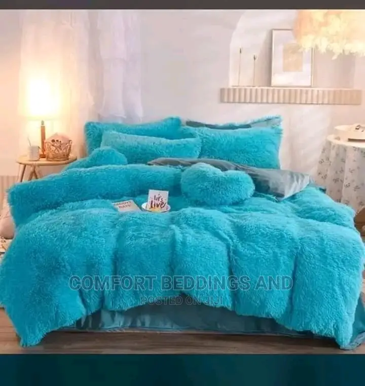 Fluffy Duvet / Bedcover Light Blue