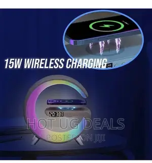 Bluetooth Speaker Wireless Phone Charger Stand LED Lamp