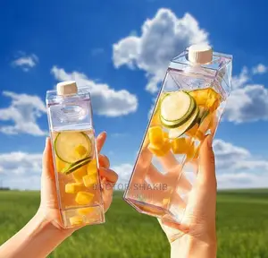 Transparent Milk Bottle Plastic Bottle Outdoor Drinking