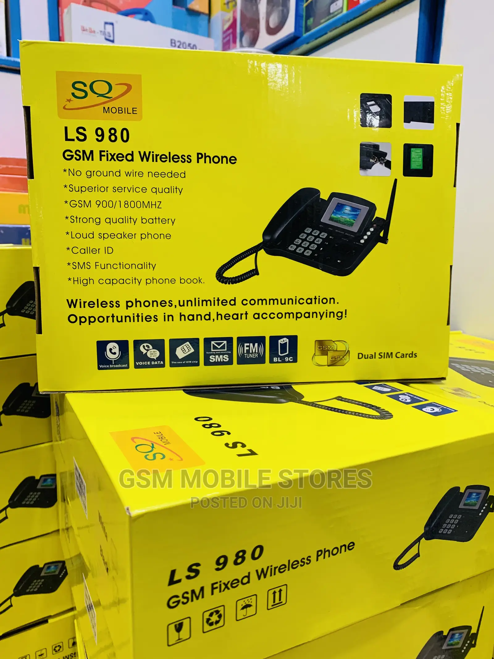 Wholesale SQ LS-980 Dual Sim GSM Landline Desktop Phone